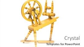 Presentation with spinning wheel - Presentation theme with old-spinning-wheel-isolated background and a white colored foreground