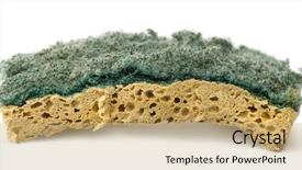  Presentation with old big bike on white - Presentation design consisting of old sponge isolated on white background and a coral colored foreground