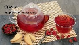  Presentation with bamboo flower - Cool new PPT layouts with old spoon and fortune cookie backdrop and a soft green colored foreground