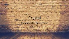  Presentation with old film - Slide set with old stage with brick wall background and a coral colored foreground