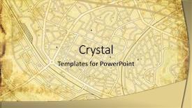  Presentation with city map - Cool new presentation with old stained street map backdrop and a blonde colored foreground