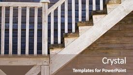  Presentation with old buildings - Slides with old stairs western texture background and a violet colored foreground