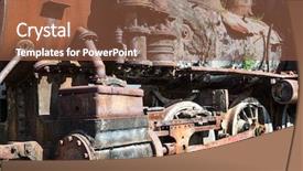  Presentation with steam - Slides featuring old steam locomotive background and a tawny brown colored foreground