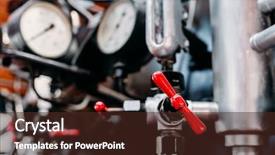  Presentation with steam train - PPT layouts consisting of old steam train cabine valves background and a tawny brown colored foreground