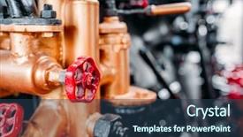  Presentation with steam train - Slides having old steam train cabine valves background and a ocean colored foreground