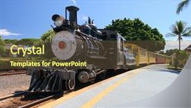  Presentation with maui - Presentation theme enhanced with old steam train in maui background and a tawny brown colored foreground