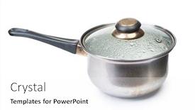  Presentation with lid - Audience pleasing PPT theme consisting of old-stewpan-with-condensed-lid backdrop and a white colored foreground