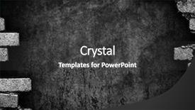  Presentation with brick wall - Theme with demolition buildings - brick wall with large hole background and a dark gray colored foreground