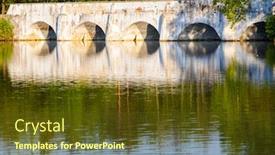  Presentation with czech republic - Beautiful PPT layouts featuring old-stone-bridge-over-vitek backdrop and a tawny brown colored foreground