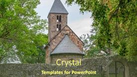  Presentation with hungary - Slides having old-stone-church-in-nagyborzsony background and a tawny brown colored foreground