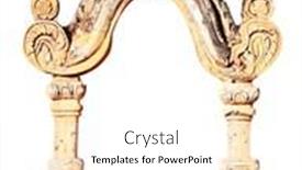  Presentation with ornament - Slide deck enhanced with old-stone-door-with-carved background and a white colored foreground