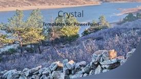  Presentation with fall mountains - Slide set enhanced with old-stone-fence-at-foothills background and a light blue colored foreground