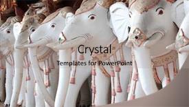  Presentation with old animal statue - PPT theme with old stone statues of elephant background and a light gray colored foreground