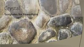  Presentation with stone - Slide deck with old-stone-texture-vintage-cobblestone background and a  colored foreground