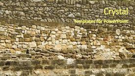  Presentation with castle wall - Slide deck with old stone wall - castle ruins denia spain background and a tawny brown colored foreground