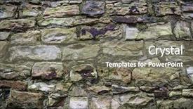  Presentation with stone - Cool new PPT layouts with old stone wall as background backdrop and a gray colored foreground