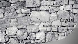  Presentation with stone - Amazing slides having old stone wall nice texture backdrop and a light gray colored foreground