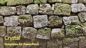  Presentation with stone - Beautiful slide deck featuring old stone wall ruins overgrown backdrop and a tawny brown colored foreground
