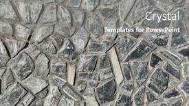 Presentation with rough - Slides consisting of old-stone-wall-texture-rough background and a gray colored foreground