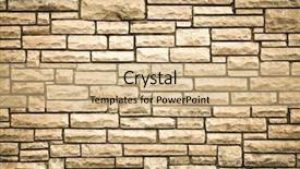  Presentation with stone - PPT theme enhanced with old stone wall texture background and a coral colored foreground