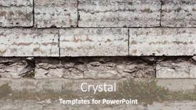  Presentation with floor - Beautiful PPT theme featuring old-stone-wall-with-part backdrop and a gray colored foreground