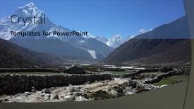  Presentation with stone - Audience pleasing slides consisting of old-stone-walls-near-pheriche backdrop and a teal colored foreground