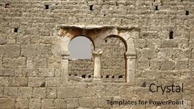  Presentation with stone - Colorful PPT theme enhanced with old stones - close up shot backdrop and a coral colored foreground