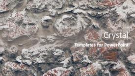  Presentation with stones - Theme with old-stones-wall-with-concrete background and a  colored foreground
