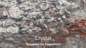  Presentation with stones - Presentation theme featuring old-stones-wall-with-concrete background and a  colored foreground