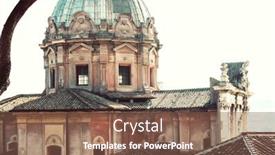  Presentation with architecture old - Presentation having old-street-in-ancient-rome background and a violet colored foreground