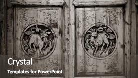  Presentation with old china - Colorful slide deck enhanced with old street in lijiang yunnan backdrop and a dark gray colored foreground