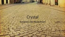  Presentation with old style - Presentation theme enhanced with history lituanian - old street in vilnius lithuania background and a coral colored foreground