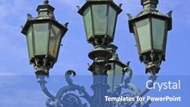  Presentation with street lamps - Beautiful presentation featuring old street lamps backdrop and a teal colored foreground