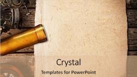  Presentation with navigation - Beautiful slide set featuring old style brass antique - top view of vintage navigation backdrop and a coral colored foreground