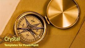  Presentation with compass - Cool new slide set with old style brass compass on antique book background backdrop and a tawny brown colored foreground