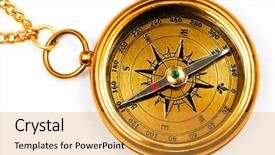  Presentation with old style - Presentation theme having old style brass compass background and a yellow colored foreground