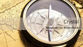  Presentation with compass map - Cool new slide deck with old style compass and map backdrop and a lemonade colored foreground