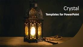  Presentation with egyptian - PPT layouts enhanced with old-style-islamic-decorative-lantern background and a wine colored foreground