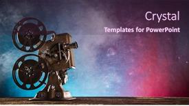  Presentation with old style - Presentation theme enhanced with old-style-movie-projector-still background and a wine colored foreground