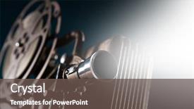  Presentation with project - Audience pleasing slide set consisting of old style movie projector still backdrop and a tawny brown colored foreground