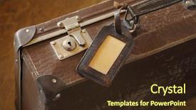  Presentation with luggage - Amazing PPT theme having old suitcase with a luggage backdrop and a  colored foreground