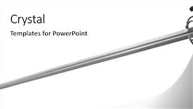  Presentation with weapon - Presentation theme enhanced with old sword medieval weapon blade background and a white colored foreground