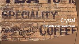  Presentation with tea coffee - Cool new PPT theme with old tea and coffee advert backdrop and a coral colored foreground