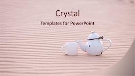  Presentation with teapot - PPT layouts having old teapot and cup in sahara sand dune grand sand sea shallow dof background and a lemonade colored foreground