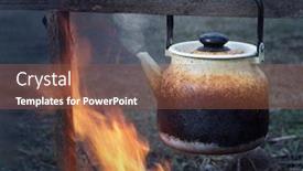  Presentation with teapot - PPT theme enhanced with old-teapot-with-water-hanging background and a red colored foreground