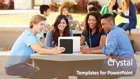  Presentation with at risk high school students - Cool new slide set with old technology - high school students hanging backdrop and a coral colored foreground