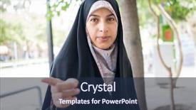  Presentation with woman muslim - Presentation theme enhanced with old tehran - beautiful muslim woman spending time background and a  colored foreground