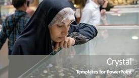  Presentation with woman muslim - Audience pleasing slide set consisting of old tehran - beautiful muslim woman spending time backdrop and a  colored foreground
