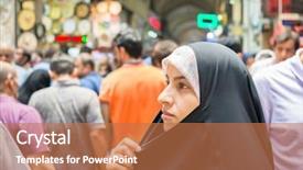  Presentation with woman muslim - Cool new PPT theme with old tehran - beautiful muslim woman spending time backdrop and a  colored foreground