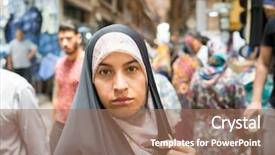  Presentation with woman muslim - Amazing presentation theme having old tehran - beautiful muslim woman spending time backdrop and a  colored foreground